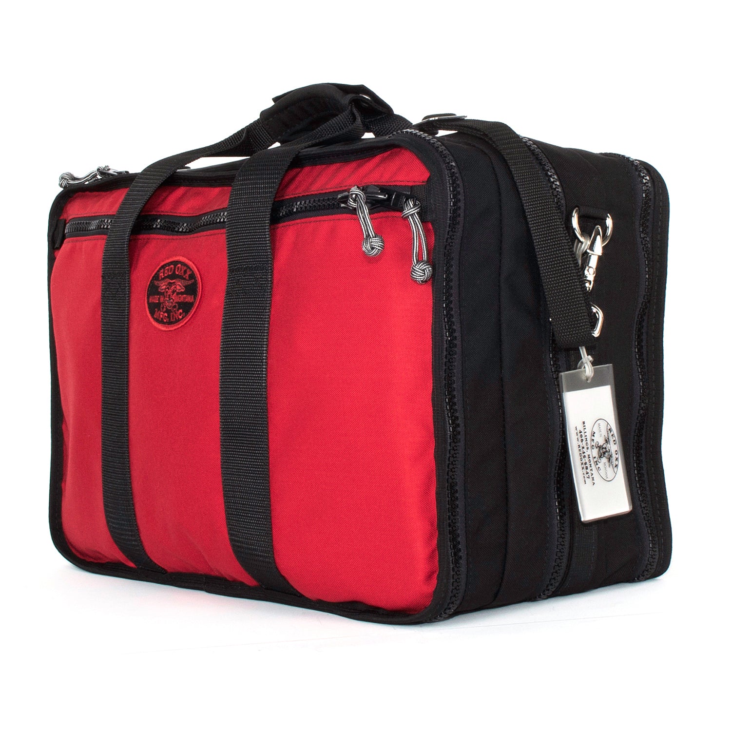 Luggage tag and shoulder strap are included with the Air Boss.