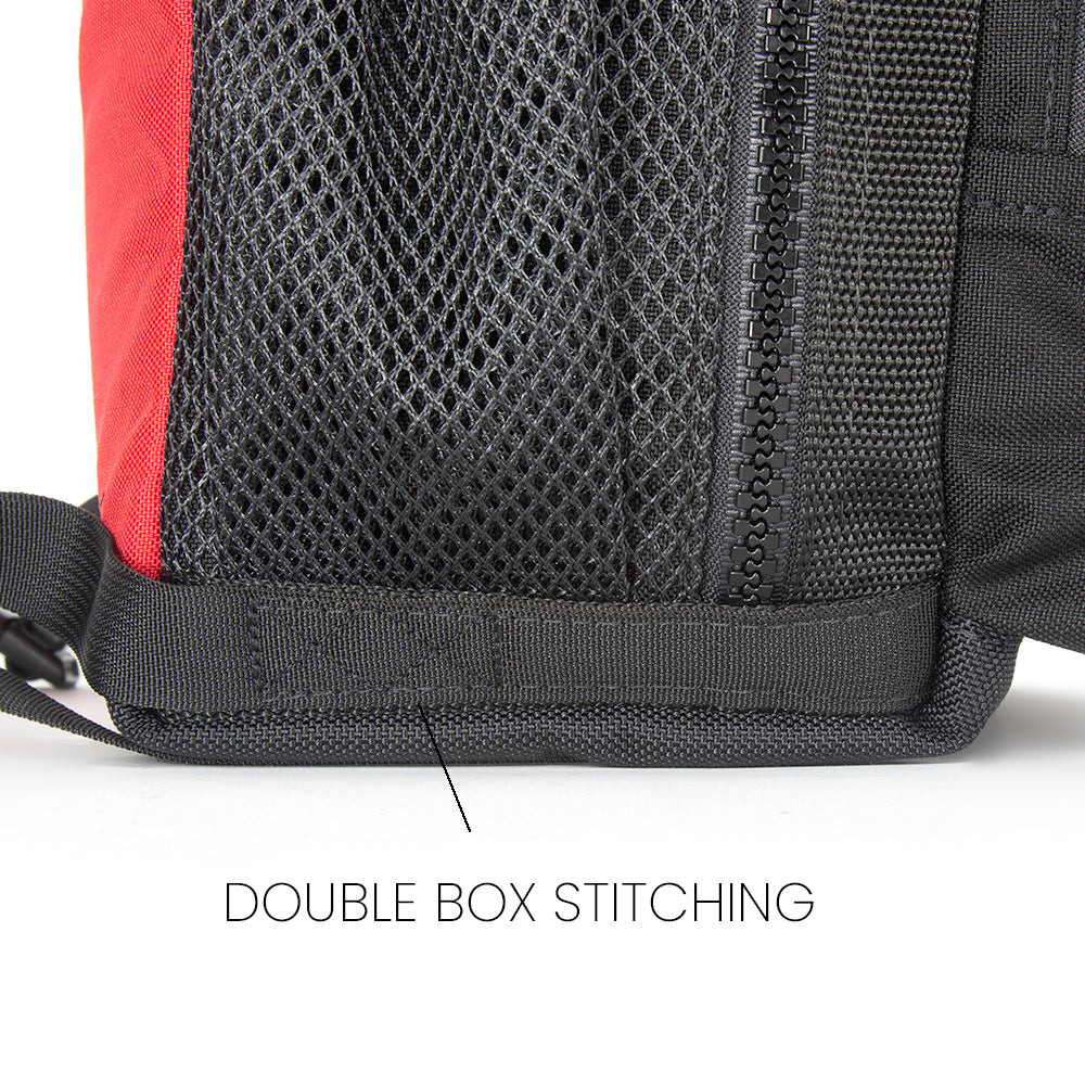 Double Box X stitching detail 