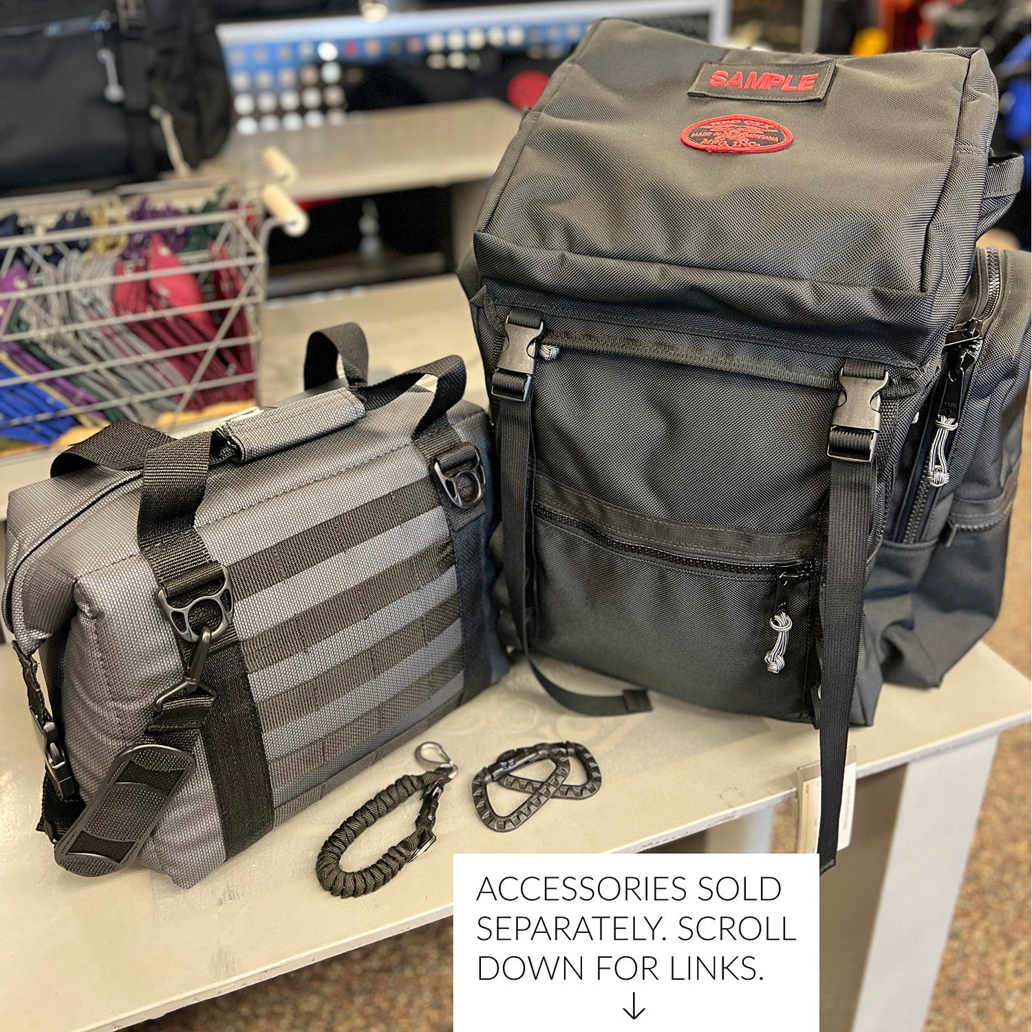 size comparison to a Red Oxx Rail Runner and accessories all sold separately