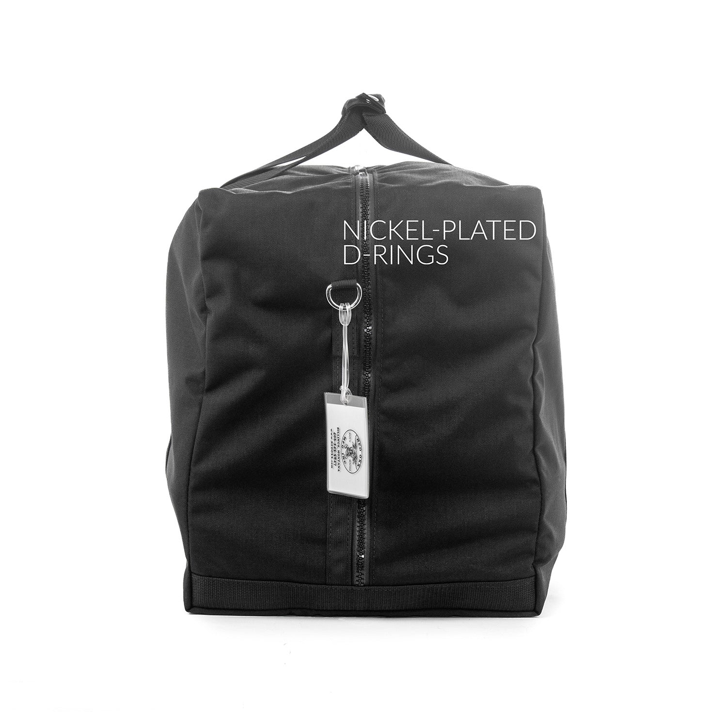 Nickel Plated D - Rings and luggage tag