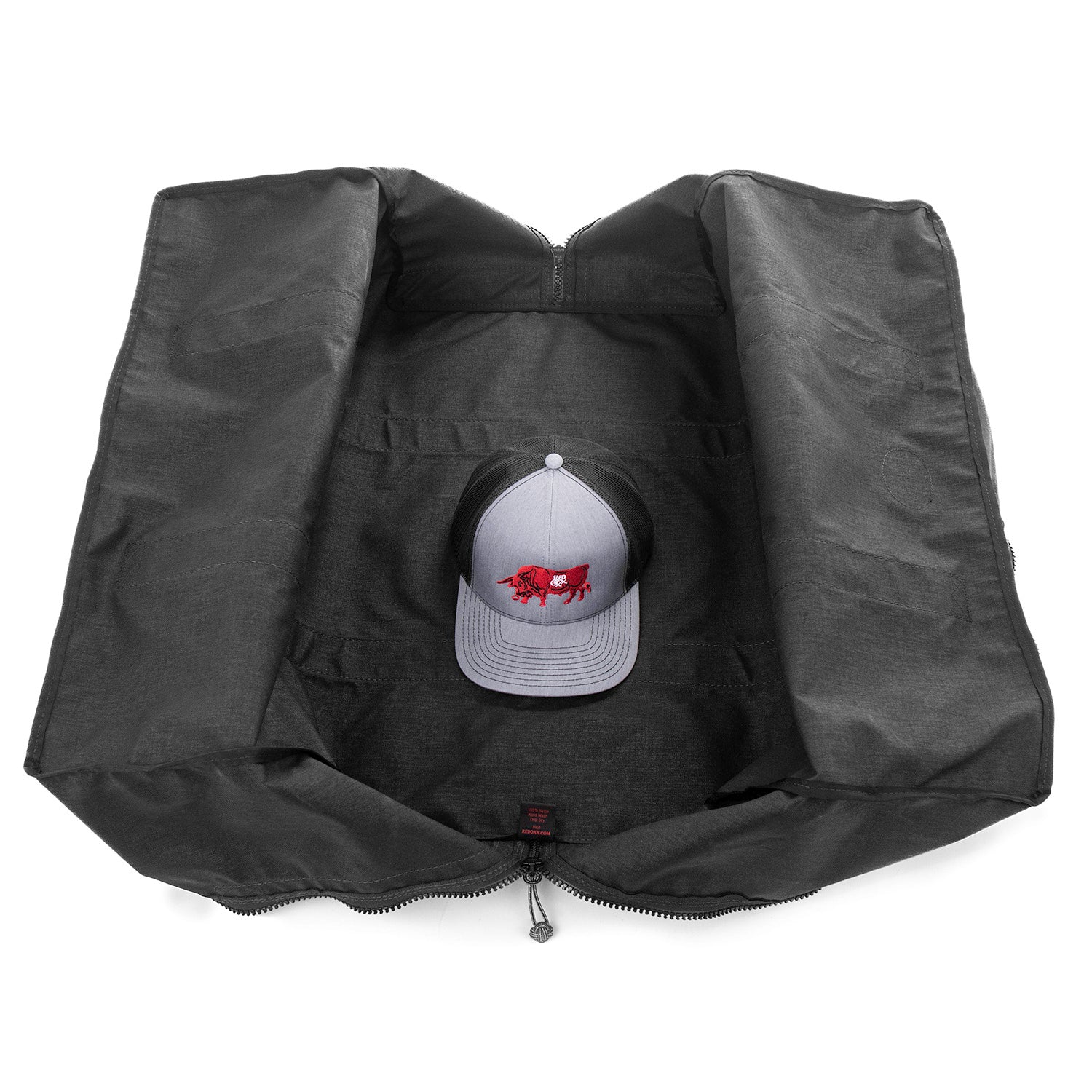 Large Aviator Kit bag with Hat to show scale. open