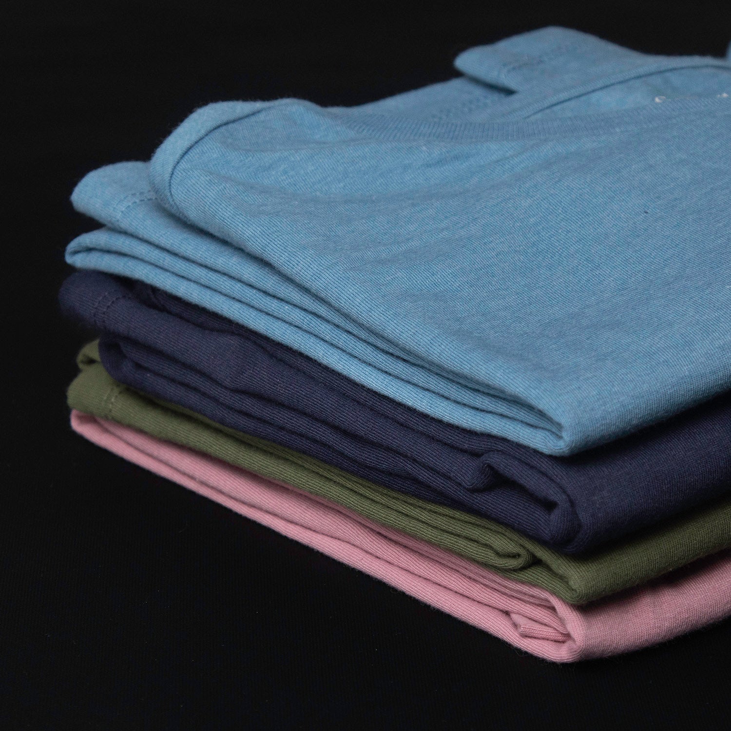 Stack of folded shirts