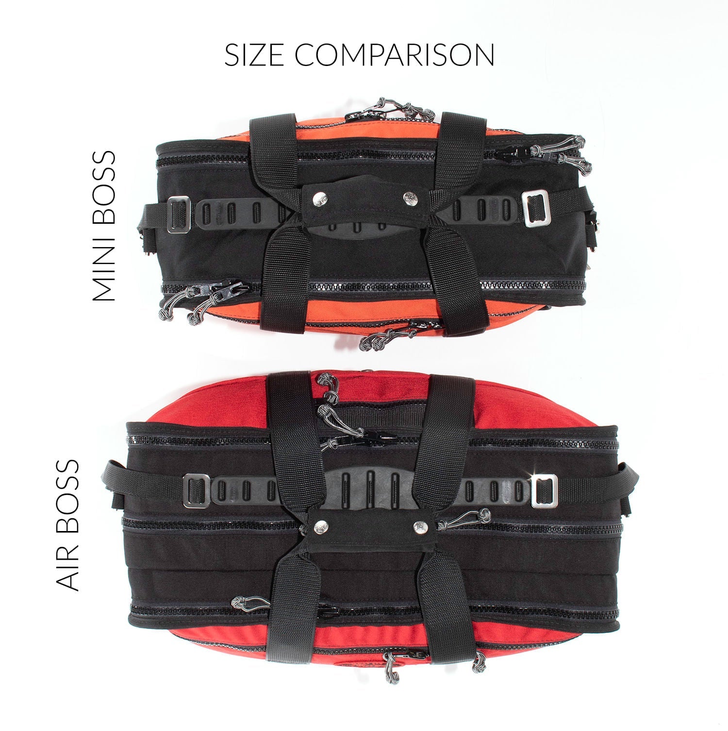 Top view comparison of Mini Boss to Air Boss. 