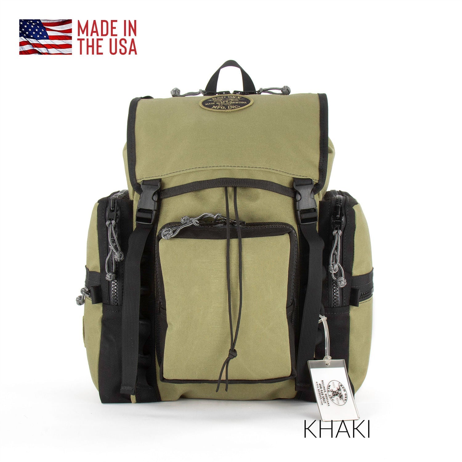 C Ruck in Khaki maximum carry on sized backpack.