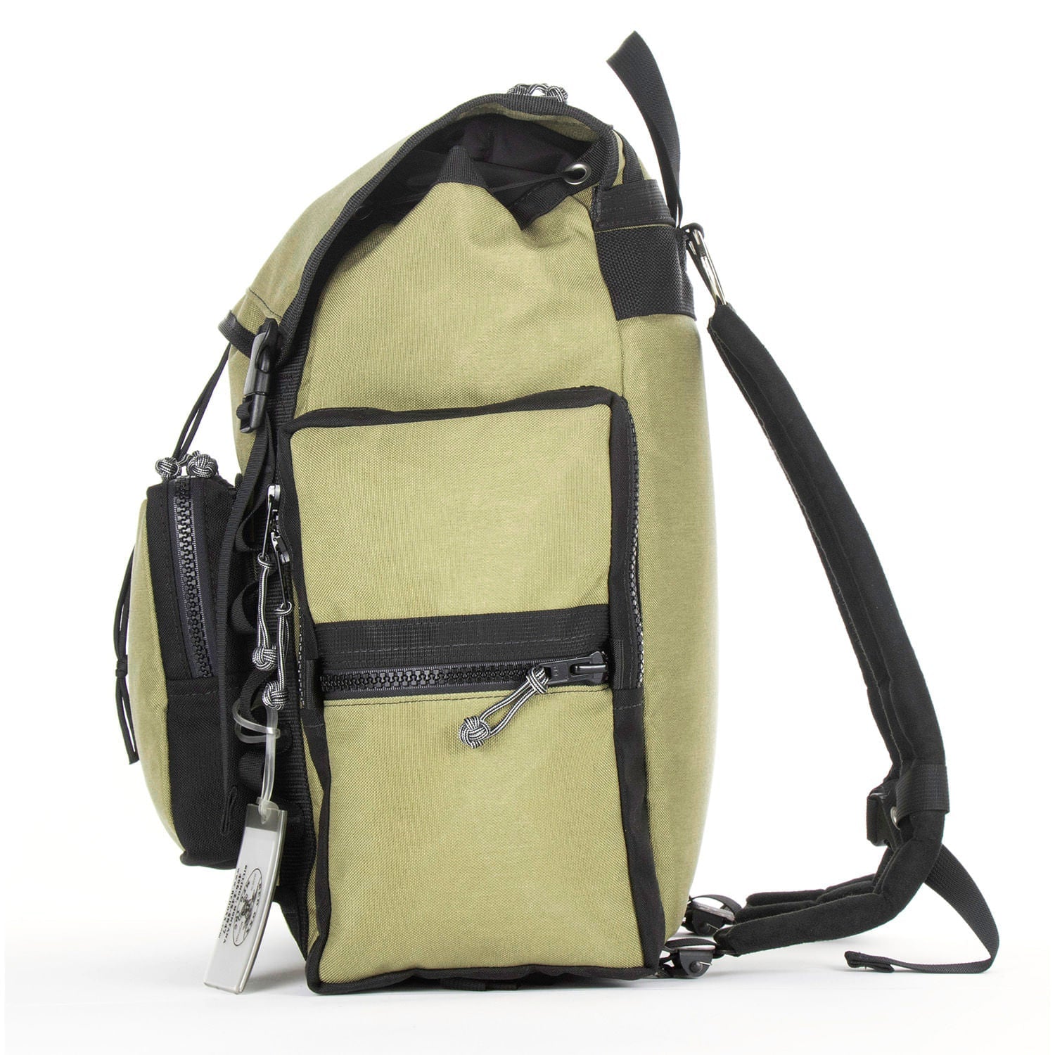 Opposite side view , zippered stash pocket.