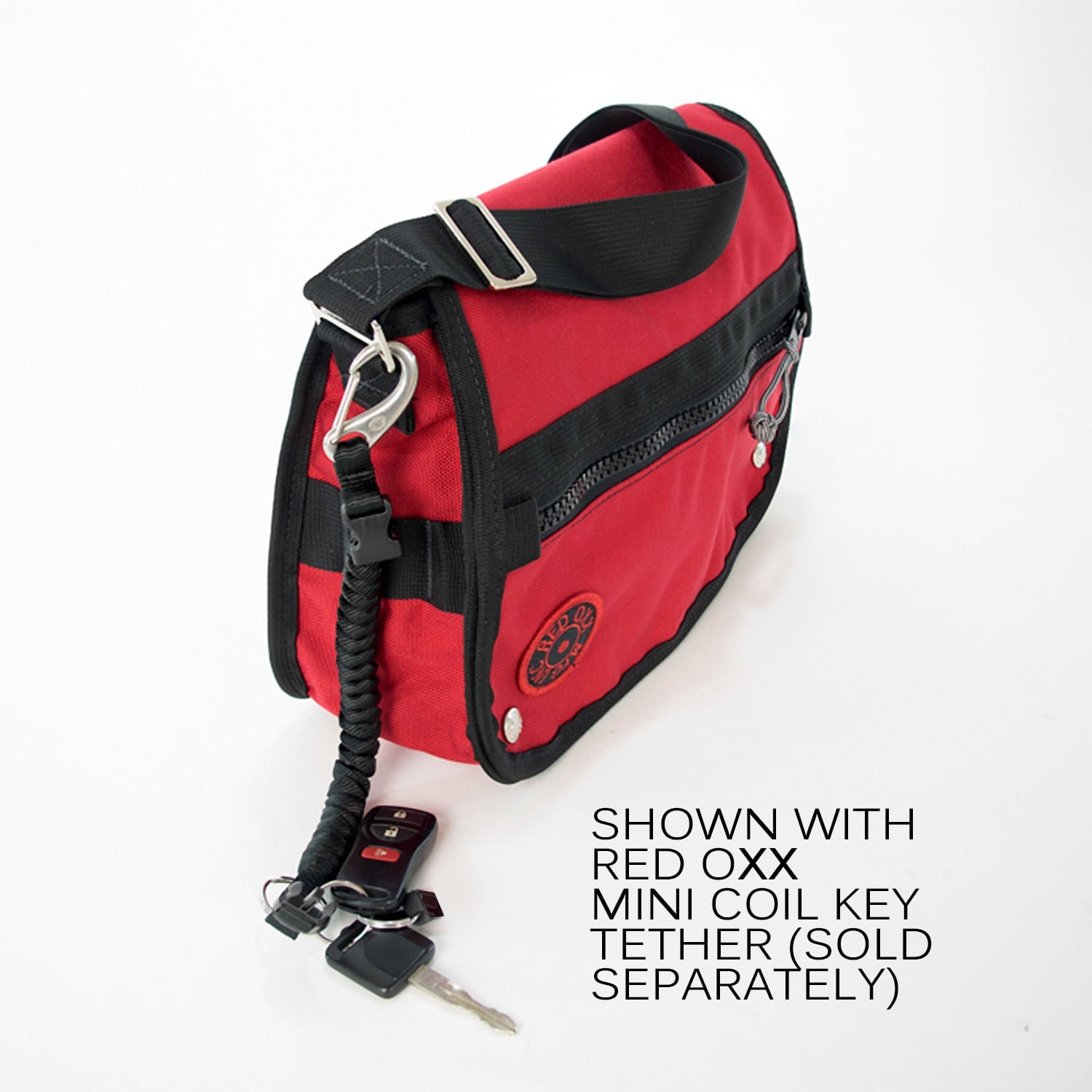Red Oxx Chica Chico Mini Messenger Purse with Mini Coil Key Tether sold separately
