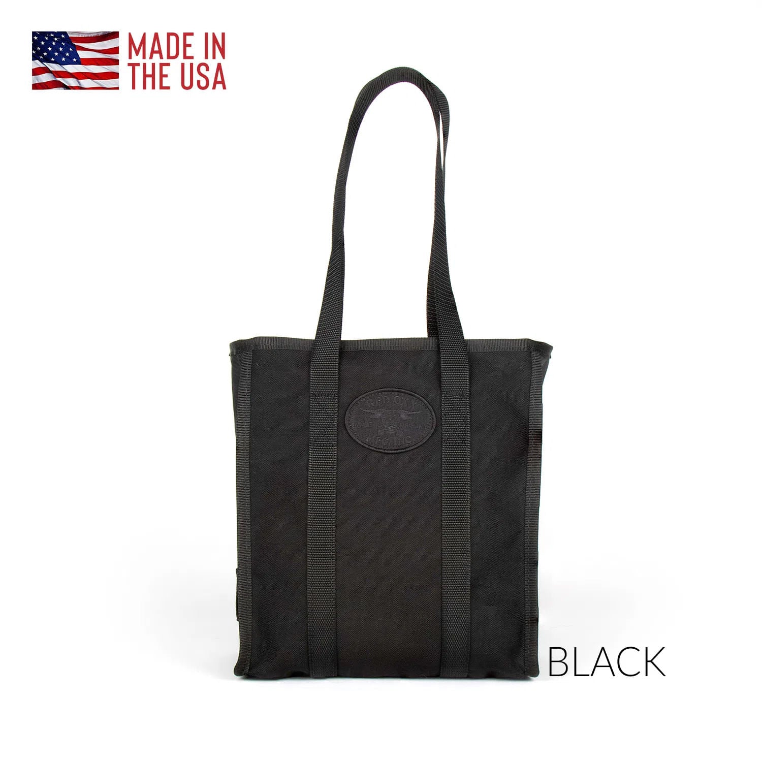 Black Medium Tote bag (ballistic nylon). Lifetime guarantee.