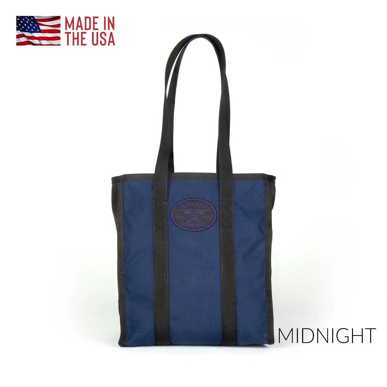 Dark Blue Nylon Shopping Tote BAg - Midnight