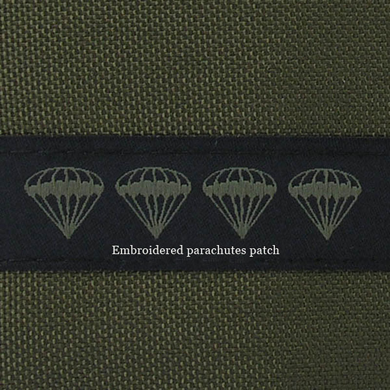 Embroidered parachutes patch.