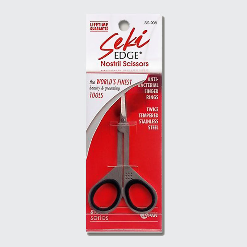 Anti bacterial finger rings , twice tempered stainless steel Nostril Scissors by Seki Edge