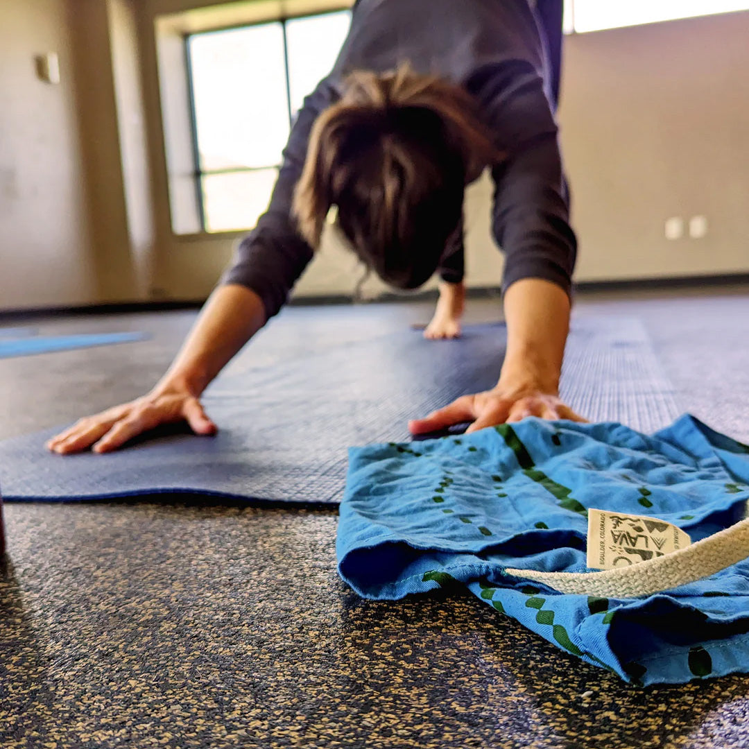 Quick Dry Travel towel for yoga. Yoga towel. Travera at the yoga studio