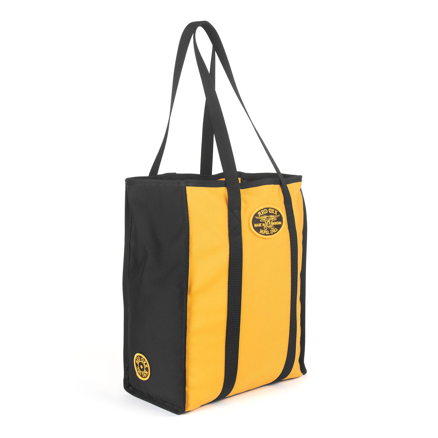 3/4 view of the Market Tote -Farmer's Market  Nylon tote bag 