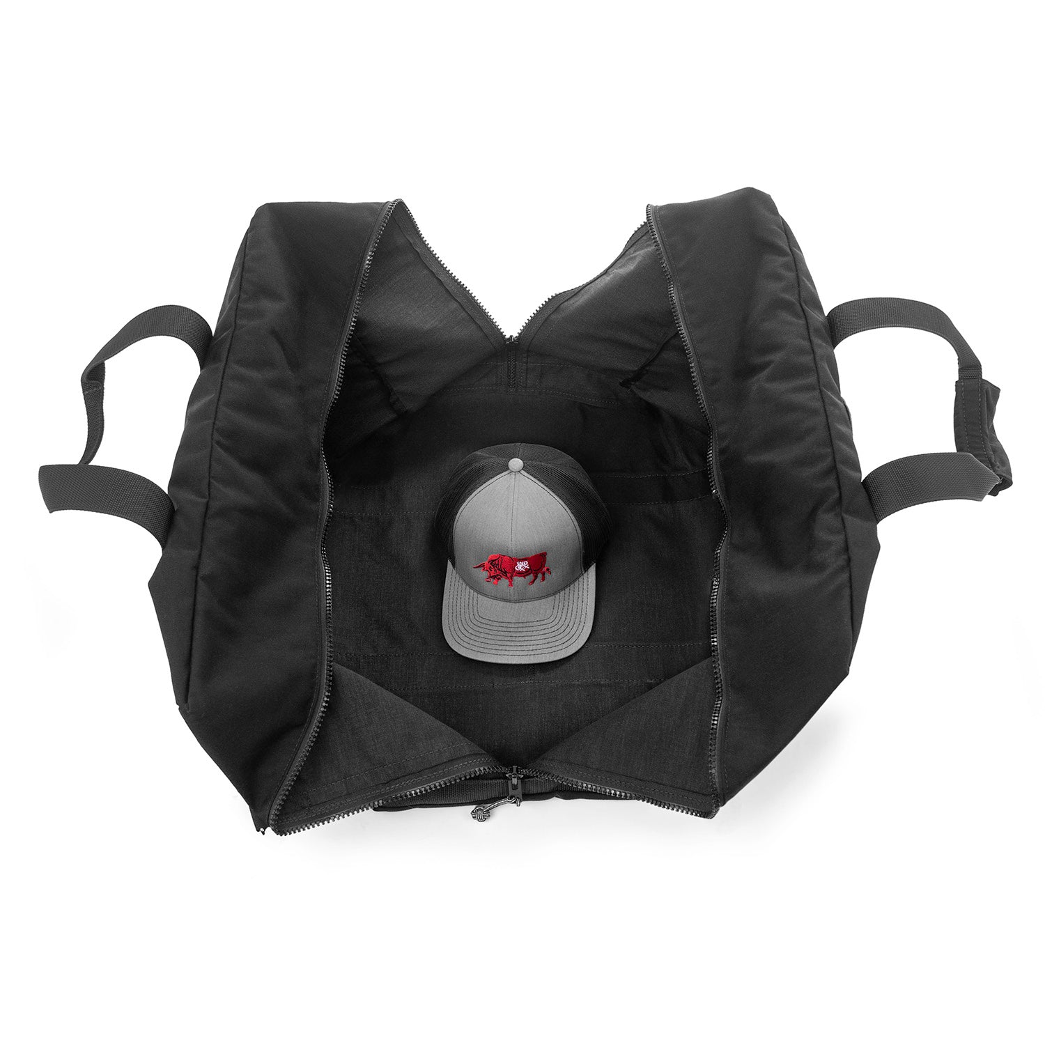 Medium Aviator Kit Bag with Hat to show scale. 