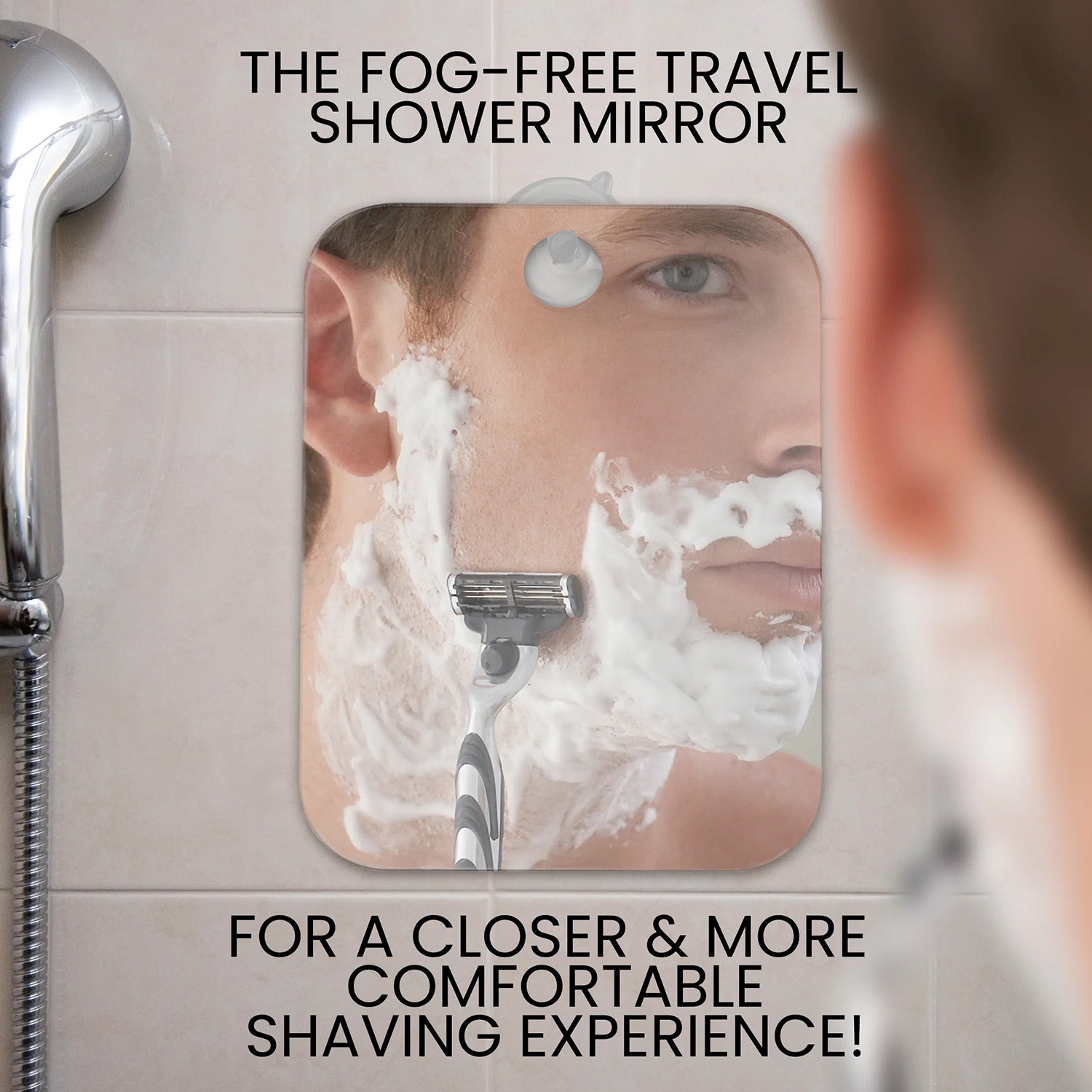 Anti-Fog Travel Shower Shaving Mirror - Red Oxx Mfg