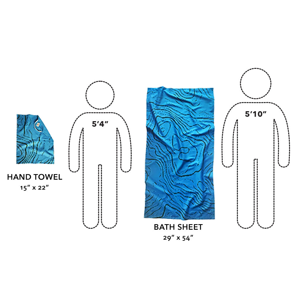 Hand Towel Dimensions 15 inches x 22 inches- Bath Sheet Dimension 29 inches x 54 inches.