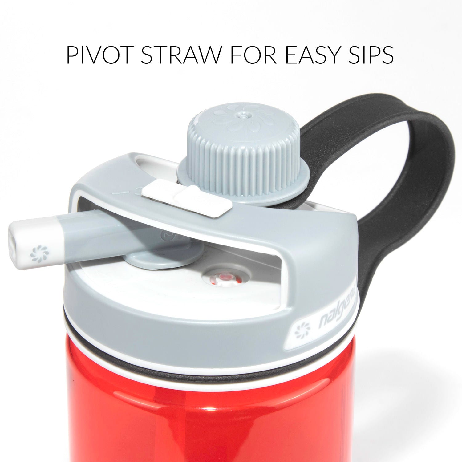 Pivot straw for easy sips.