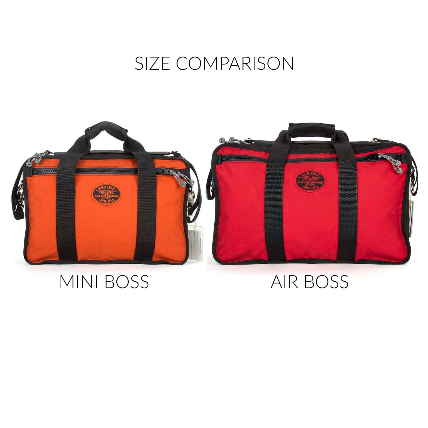 From left to right, Mini Boss to Air Boss comparison. 