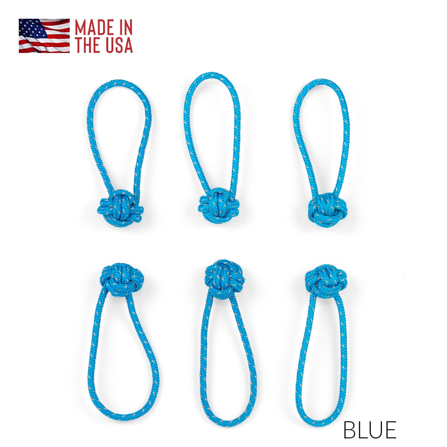 Paracord Zipper Pull - Blue