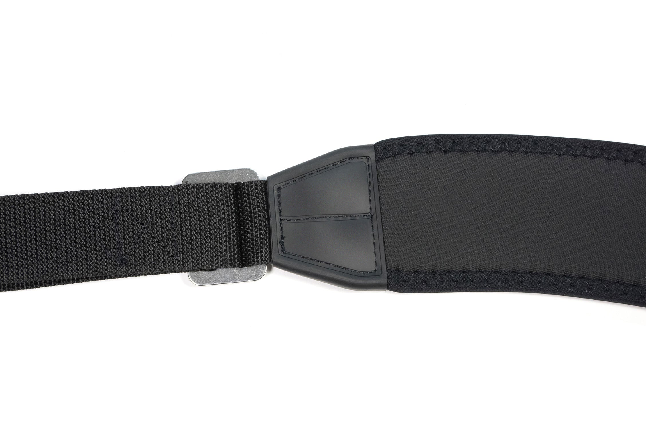 Neoprene shoulder strap with anti slip rubber. 