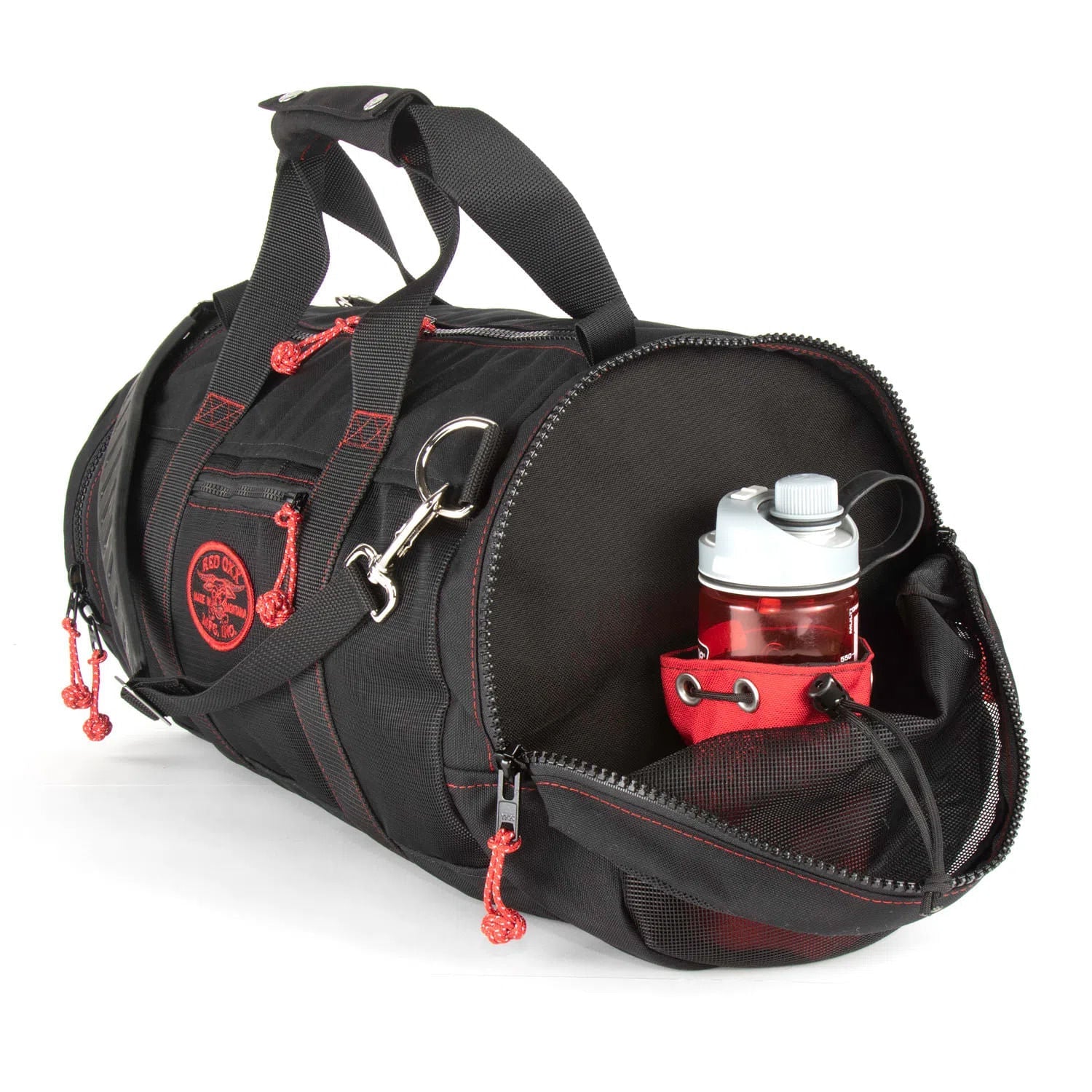 Jims Gym Bag end pocket with water bottle pocket